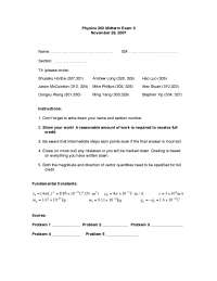5 Problems on General Physics - Exam 3 | PHYSICS 202 - Docsity