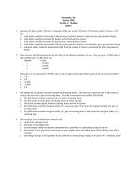 Quiz 5 Problems - Principles of Microeconomics | ECON 101 - Docsity