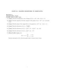 Homework 2 Practice - Life Science Calculus and Model I | MATH 181 ...