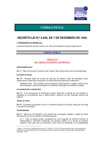 O código penal e a aplicação da lei, 2009
