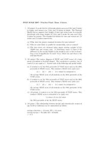 Practice Final Exam - Introduction to Probability and Statistics | STAT ...