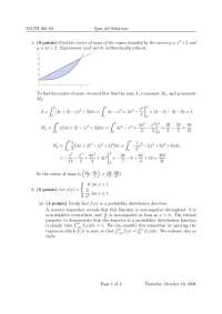 Quiz 4 with Solutions - Calculus II | MATH 206