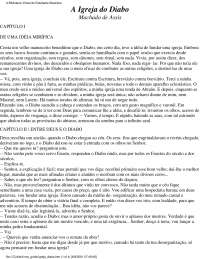 A Igreja do Diabo por Machado de Assis: A Ideia do Diabo de Fundar uma Igreja