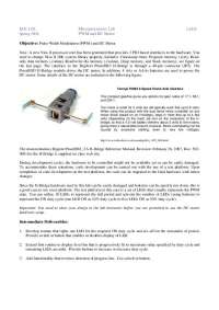 Microprocessors Lab 8: PWM and DC Motor with Nios II and Digilent PmodHB3 H-Bridge