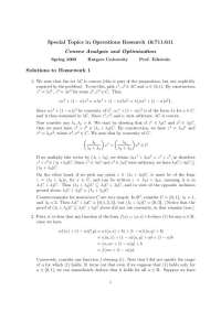Convex Analysis and Optimization - Assignment 2 | 711 611