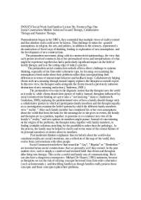 Solution-Focused, Collaborative and Narrative Therapy - Social Work | SWK 674