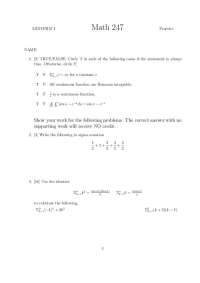 Math 247 Midterm 1 Practice Session