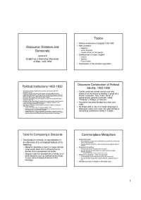 Lecture Slides on Discourse, Dictators and Democrats | GERMAN 0270