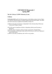 COP 4540-U01 Homework 3: Database Queries - Prof. Shu-Ching Chen
