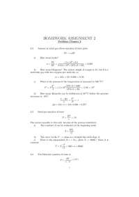 Homework 2 Solutions - Thermal Physics | PHY 3513
