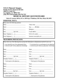 Medical History Questionnaire - UCLA Thoracic Surgery | GERMAN 0270