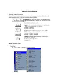 Microsoft Access: Creating and Managing Databases with Tables, Fields, and Relationships -