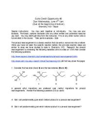 Pinacol Rearrangement: Identifying Ketone Products and Mechanism