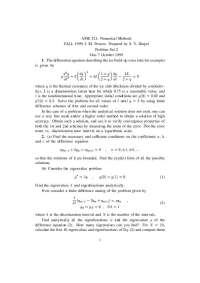 Numerical Methods: Solving Diff. Equations & Eigenvalue Problems with Finite Differences