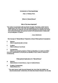 What is a Mental Illness, Why is this Issue Important | PSY 103