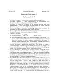 Physics 210 Homework Assignment 1 - Classical Mechanics and Electromagnetism