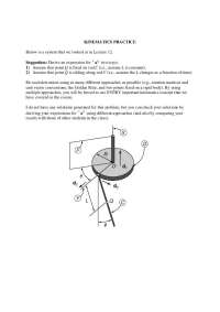 Lecture Notes for Kinematics | Engineering Mechanics and Dynamics | EGM 3401