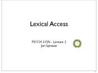 Morphology Basics - Language Sciences - Notes | Psych 215