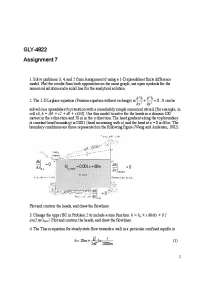 Assignment 7 - Introduction to Hydrogeology | GLY 4822