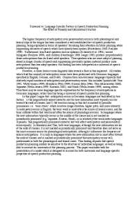 Universal vs. Language Specific Factors in Speech Production Planning | GERMAN 0270