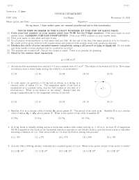 Examination 2 - Applied Physics I | PHY 2004 - Docsity