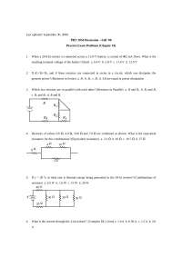 Practice Exam Problem - Physics 2 | PHY 2054 - Docsity