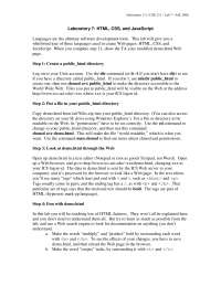 Laboratory 7 - HTML, CSS and JavaScript | CSE 121 - Docsity