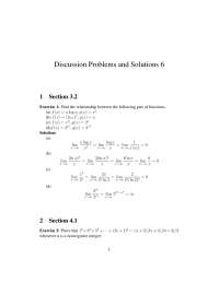 Discussion Problems with Solutions 6 - Applied Discrete Structure | COT ...