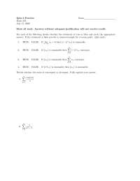 Quiz 3 Practice for Calculus III | MATH 253 - Docsity