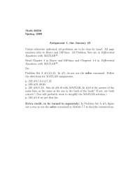 Assignment 1 Problems - Differential Equations | MATH 30650 - Docsity