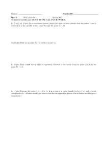 Quiz 1 Practice - Multivariable Calculus | MAC 2313 - Docsity