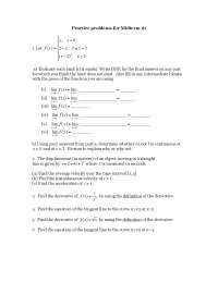 19 Solved Problems on Calculus - Examination 1 | Math 2A - Docsity