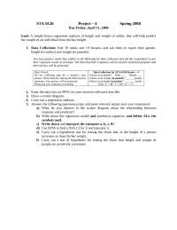 A Simple Linear Regression Analysis of Height and Weight of Adults ...