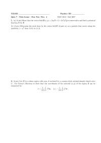 Quiz 7 Review - Multivariable Calculus | MAC 2313 - Docsity
