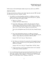 One Way and Two Way ANOVA - Notes for Lab Exercise 2 | ANTH 206 - Docsity