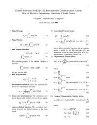 Introduction to Signals - Communication Systems - Handout | EEL 4512C ...