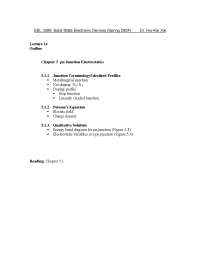 Pn Junction Electrostatics in Solid State Electronic Devices | EEL 3396 ...