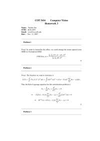 Homework 3 Solutions - Computer Vision | CAP 5416 - Docsity