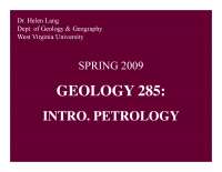 Sedimentary Rocks - Lecture Slides | GEOL 285 - Docsity