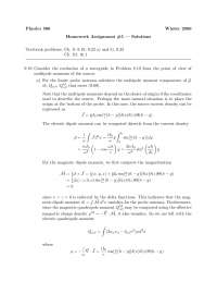Electricity and Magnetism II - Assignment 5 Solutions | PHYSICS 506 ...
