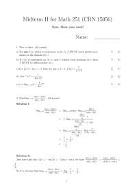 10 Problems with Solutions on Calculus I to IV - Midterm Exam 2 | MATH ...