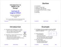 Logical Effort in CMOS and VLSI Circuit Design - Lecture Slides | CSE ...