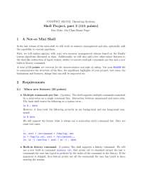 Shell Project, Part 3 | Operating Systems | COMPSCI 453 - Docsity