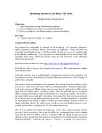 Operating Systems - Notes for Programming Assignment 2 | COP 4600 - Docsity