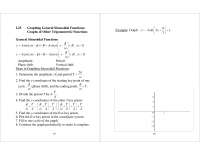 Graphing General Sinusoidal Functions - Docsity