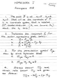 Assignment 1 Aerospace - Foundations of Fluid Mechanics | AERSP 508 ...