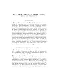 What are mathematical Proofs and Why Are They Important? | MATH 3230 ...