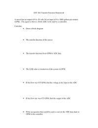 Transfer Function Homework - Industrial Process Control Theory | EST ...