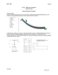 Beam Deflection Problem - Laboratory Report 12 | MET 306 - Docsity