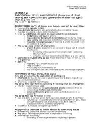 Formation of Blood cell and Generation of Blood Cells - Lecture Notes ...
